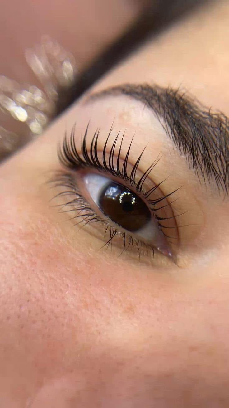 Lash lift and brow result