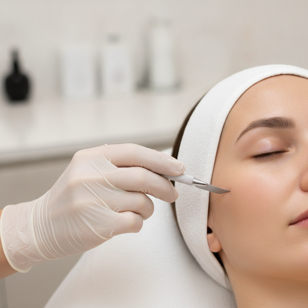 Dermaplaning facial treatment